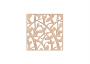  Panou decorativ traforat perete din mdf natur 4 mm. PP1